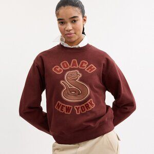 New Year Crewneck Sweatshirt With Snake Graphic